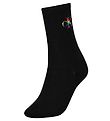 Calvin Klein Strømper - Rib - Pride - Sort m. Logo Calvin Klein Strømper - Rib - Pride - Sort m. Logo
