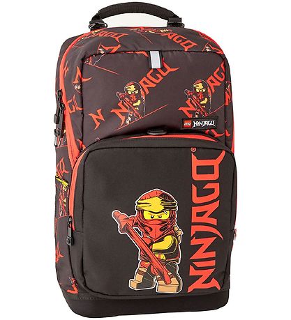 LEGO® Ninjago Skoletaske m. Gymnastiktaske - Optimo - Sort/Rød LEGO® Ninjago Skoletaske m. Gymnastiktaske - Optimo - Sort/Rød