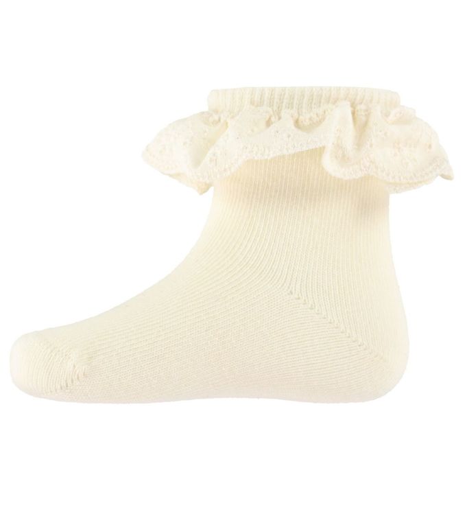 Lil' Atelier Strømper - NbfDertrud - Turtledove m. Blonde