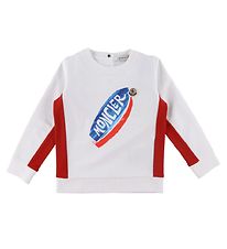 Moncler Sweatshirt - Hvid m. Print Moncler Sweatshirt - Hvid m. Print
