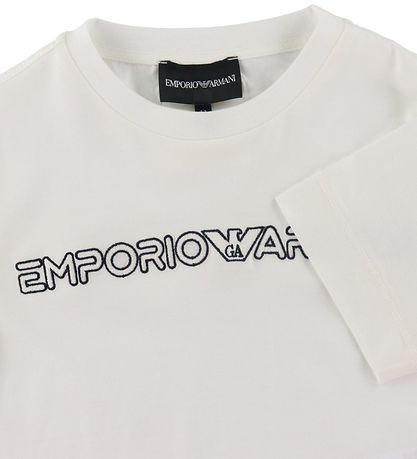 Emporio Armani T-shirt - Hvid m. Broderi Emporio Armani T-shirt - Hvid m. Broderi