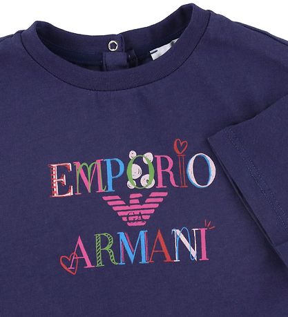 Emporio Armani T-shirt - Blu Mora m. Print Emporio Armani T-shirt - Blu Mora m. Print