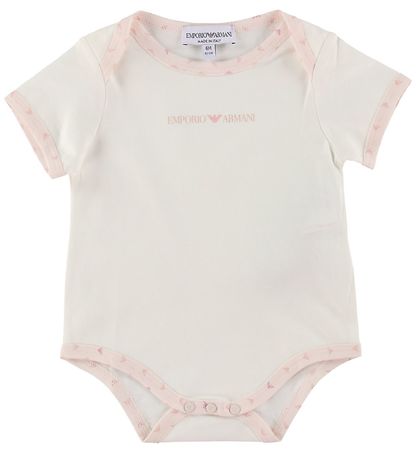 Emporio Armani Bodysuits s/s - 2-Pack - Aquile Pink/White Emporio Armani Bodysuits s/s - 2-Pack - Aquile Pink/White