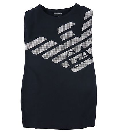 Emporio Armani Sweatkjole - Navy m. Hvid Emporio Armani Sweatkjole - Navy m. Hvid