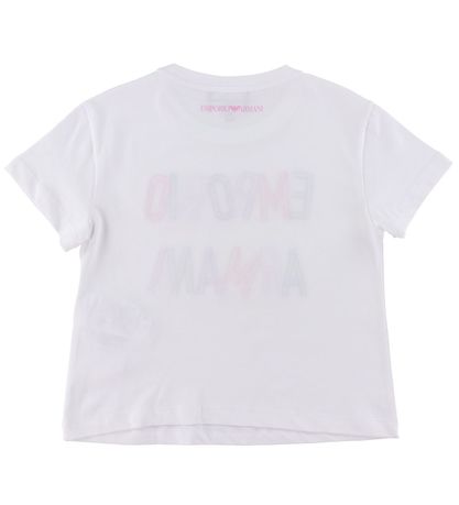 Emporio Armani T-shirt - Hvid m. Broderi Emporio Armani T-shirt - Hvid m. Broderi