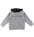 Emporio Armani Hættetrøje - Gråmeleret m. Navy Emporio Armani Hættetrøje - Gråmeleret m. Navy
