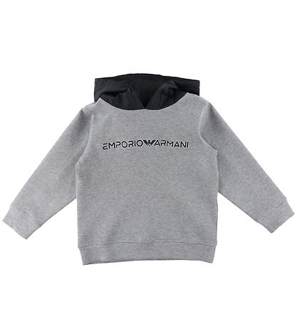 Emporio Armani Hættetrøje - Gråmeleret m. Navy Emporio Armani Hættetrøje - Gråmeleret m. Navy