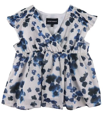 Emporio Armani Top - Wit/Blauw gebloemd