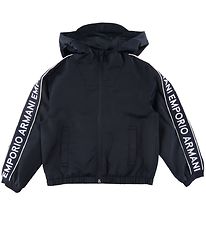 Emporio Armani Sommerjakke - Navy m. Logostribe Emporio Armani Sommerjakke - Navy m. Logostribe