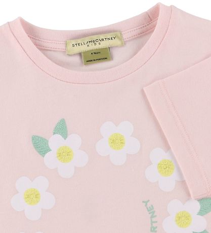 Stella McCartney Kids T-shirt - Rosa m. Blomster Stella McCartney Kids T-shirt - Rosa m. Blomster