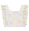 Stella McCartney Kids Topp - Beskurna - Vit/Pastel m. Blommor Stella McCartney Kids Topp - Beskurna - Vit/Pastel m. Blommor