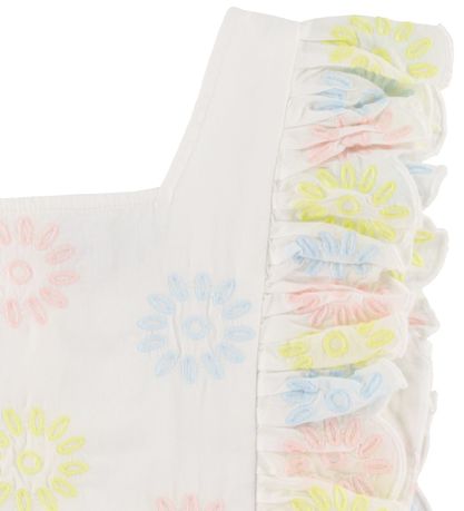 Stella McCartney Kids Topp - Beskurna - Vit/Pastel m. Blommor