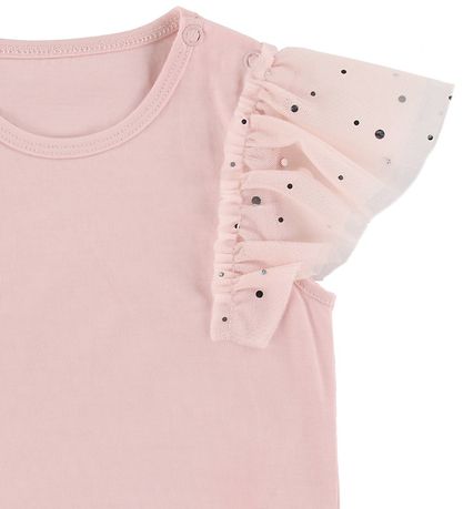 Stella McCartney Kids Body k/æ - Rosa m. Sølvprikker/Tyl