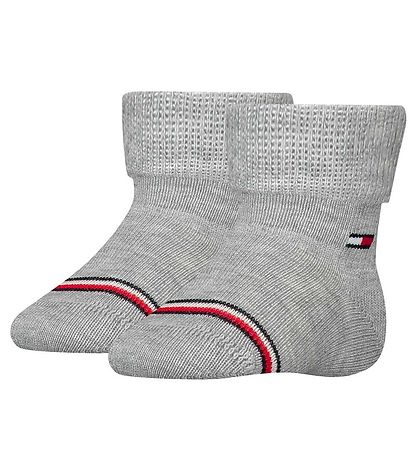 Tommy Hilfiger Strømper - 2-pak - Light Grey Tommy Hilfiger Strømper - 2-pak - Light Grey