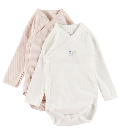 Petit Bateau Body l/æ - 5-pak - Lyserød/Hvid