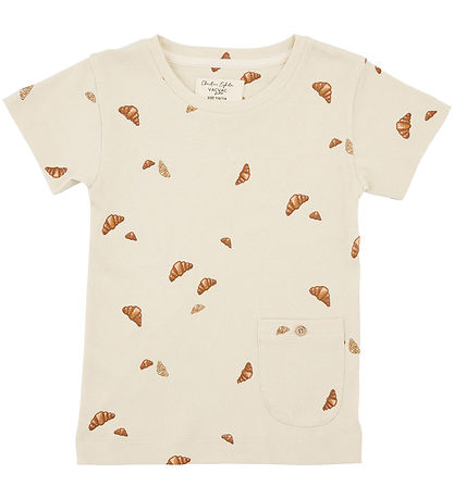 T-Shirt VACVAC - Rib - Ello - Croissant Mini - Beige T-Shirt VACVAC - Rib - Ello - Croissant Mini - Beige