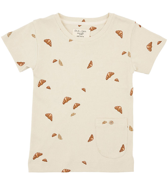 VACVAC Ello Rib T-shirt Croissant Mini - Beige