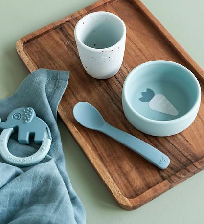 Done By Deer Spisesæt - Silikone - 3 dele - Blå Done By Deer Spisesæt - Silikone - 3 dele - Blå