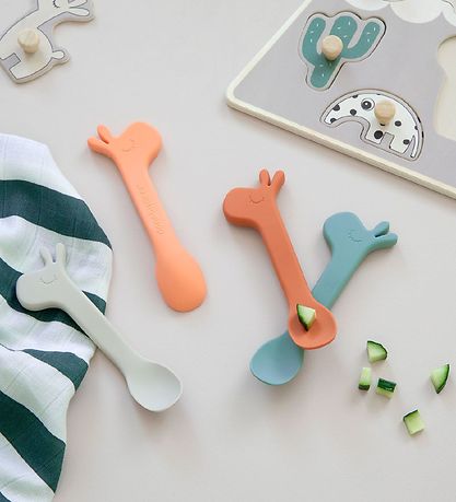 Done By Deer Skeer - Silikone - 2-pak - Lalee - Papaya Done By Deer Skeer - Silikone - 2-pak - Lalee - Papaya