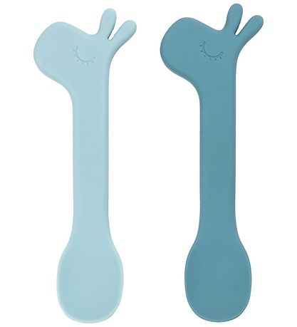 Done By Deer Skeer - Silikone - 2-pak - Lalee - Blå Done By Deer Skeer - Silikone - 2-pak - Lalee - Blå