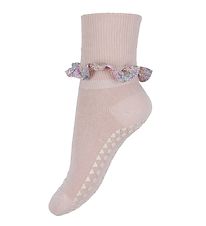 GoBabyGo Sokker med Antiskli - Bambus/Liberty - Soft Rosa/Michel GoBabyGo Sokker med Antiskli - Bambus/Liberty - Soft Rosa/Michel