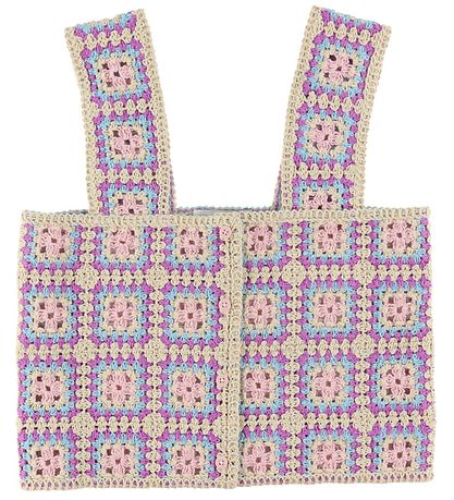 Stella McCartney Kids Top - Cropped - Hæklet - Sand/Lilla/Blå/Ro Stella McCartney Kids Top - Cropped - Hæklet - Sand/Lilla/Blå/Ro