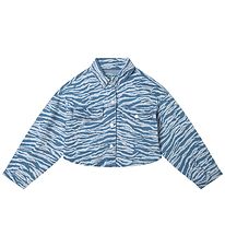 Kenzo Denimskjorte - Cropped - Lyseblå m. Tigerstriber/Orange Kenzo Denimskjorte - Cropped - Lyseblå m. Tigerstriber/Orange