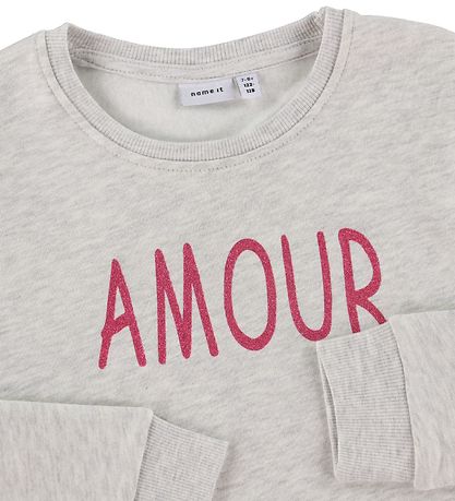 Name It Sweatshirt - NkfTyra - Light Grey Melange