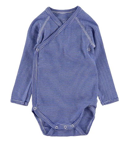 Petit Bateau Body l/æ - 3-pak - Blå/Hvid Petit Bateau Body l/æ - 3-pak - Blå/Hvid