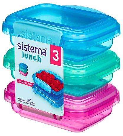 Sistema Madkasser - Lunch Packs - 3-pak - 200 ml - Multi Sistema Madkasser - Lunch Packs - 3-pak - 200 ml - Multi