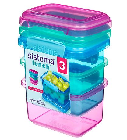 Sistema Madkasser - Lunch Packs - 3-pak - 400 ml - Multi Sistema Madkasser - Lunch Packs - 3-pak - 400 ml - Multi