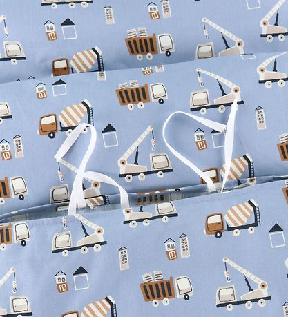 Nørgaard Madsens Sengetøj - Baby - Blå m. Cementblander