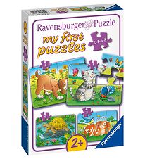 Ravensburger Puslespil - My First - 4 Forskellige - Cute Pets Ravensburger Puslespil - My First - 4 Forskellige - Cute Pets