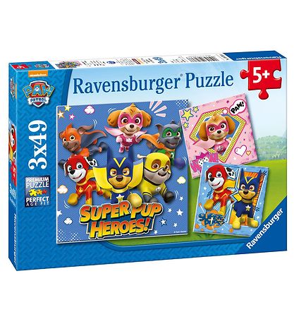 Ravensburger Puzzel - 3x49 Bakstenen - Paw Patrol Super Welpen Ravensburger Puzzel - 3x49 Bakstenen - Paw Patrol Super Welpen
