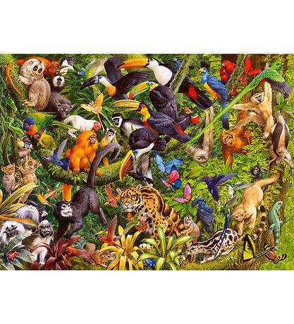 Ravensburger Puslespil - 200 Brikker - Tropical Rainforest Ravensburger Puslespil - 200 Brikker - Tropical Rainforest