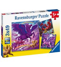 Ravensburger Puslespil - 3x49 Brikker - Mythical Majesty Ravensburger Puslespil - 3x49 Brikker - Mythical Majesty