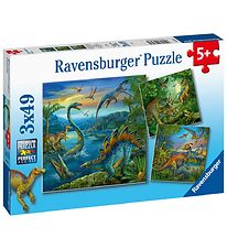 Ravensburger Puslespil - 3x49 Brikker - Dinosaur Facinaiton Ravensburger Puslespil - 3x49 Brikker - Dinosaur Facinaiton