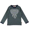 DYR Blouse - ANIMAL Roar - Dark Navy/Grey Moss w. Elephant