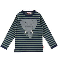 DYR-Cph Bluse - DYRRoar - Dark Navy/Grey Moss m. Elefant