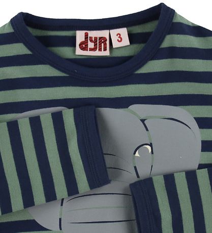 DYR-Cph Bluse - DYRRoar - Dark Navy/Grey Moss m. Elefant