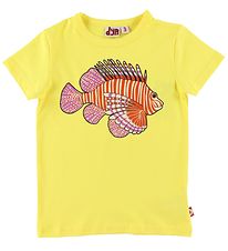 DYR-Cph T-Shirt - DYRGrowl - Bright Yellow m. Dragefisk