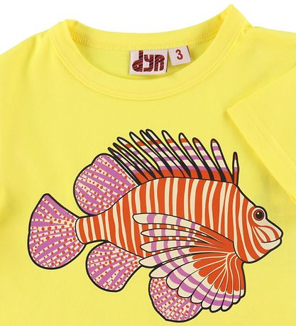 DYR-Cph T-Shirt - DYRGrowl - Bright Yellow m. Dragefisk