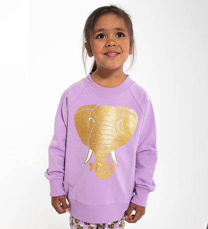 DYR-Cph Sweatshirt - DYRBellow - Soft Viola m. Guld Elefant