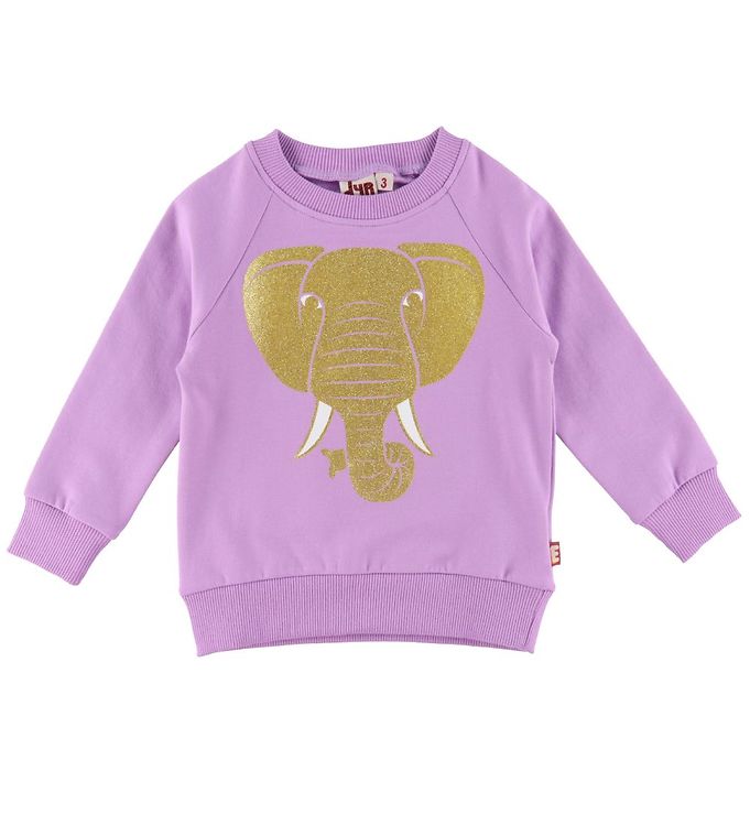 DYR-Cph Sweatshirt - DYRBellow - Soft Viola m. Guld Elefant