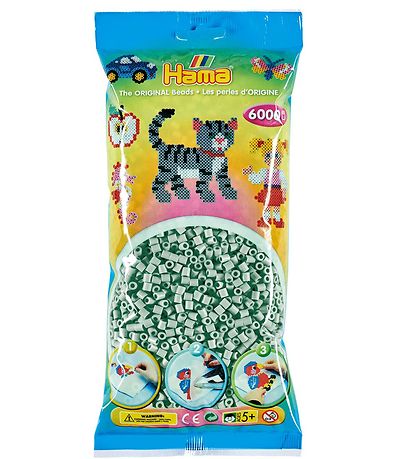 Hama Midi Perler - 6000 stk. - Eukalyptus Hama Midi Perler - 6000 stk. - Eukalyptus