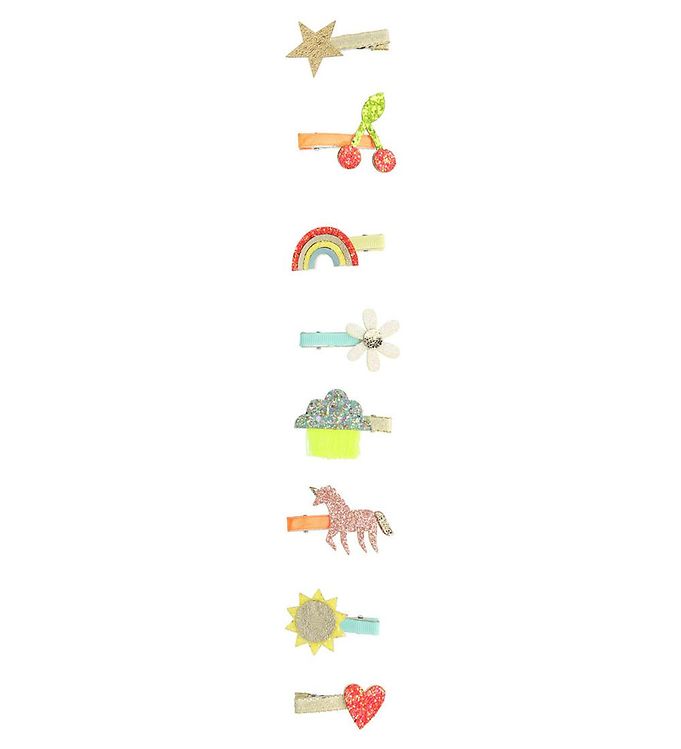 Meri Meri Hårspænder - 8-Pak - 5 cm - Icon Hair Clips
