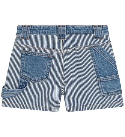 Little Marc Jacobs Denimshorts - Blå/Hvidstribet m. Pink