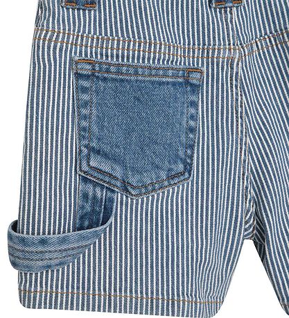 Little Marc Jacobs Denimshorts - Blå/Hvidstribet m. Pink