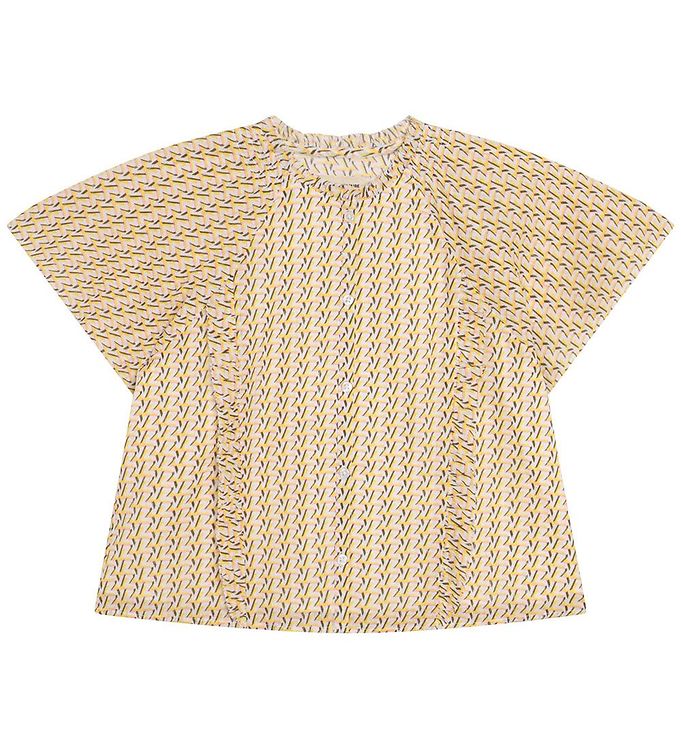 Zadig & Voltaire Top - Gold Yellow m. Mønster