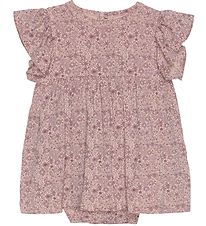 Fixoni Bodysuit w. Skirt s/s - Cameo Rose w. Flowers Fixoni Bodysuit w. Skirt s/s - Cameo Rose w. Flowers